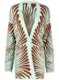 Forte Forte intarsia-knit open front cardigan - Green