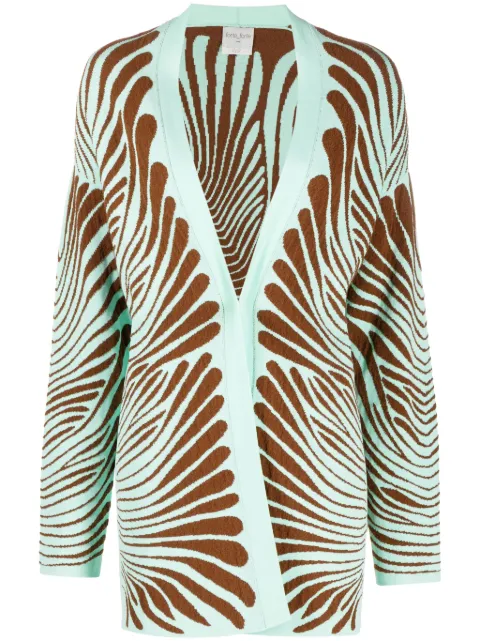 Forte Forte intarsia-knit open front cardigan