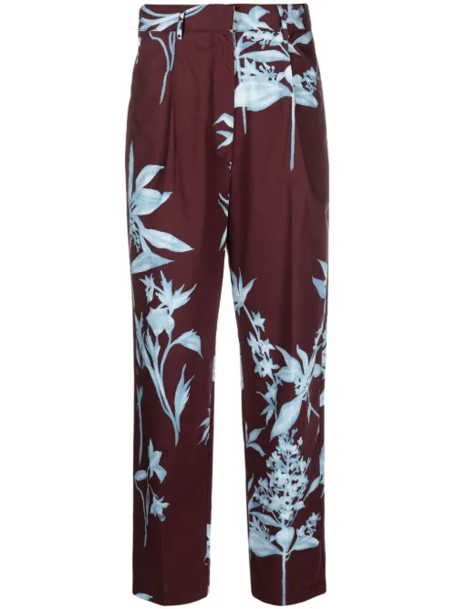 Pantalon droit à fleurs - Forte Forte - Modalova