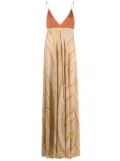 Forte Forte metallic-thread fine-ribbed maxi dress - Neutrals