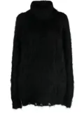 Junya Watanabe distressed brushed-effect jumper - Black