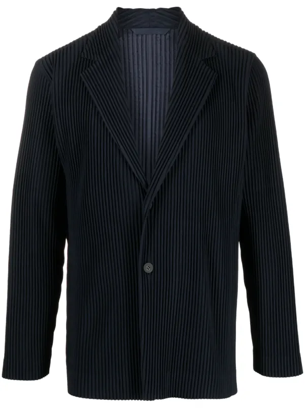 Homme Plissé Issey Miyake ノッチドラペル ジャケット | ブルー
