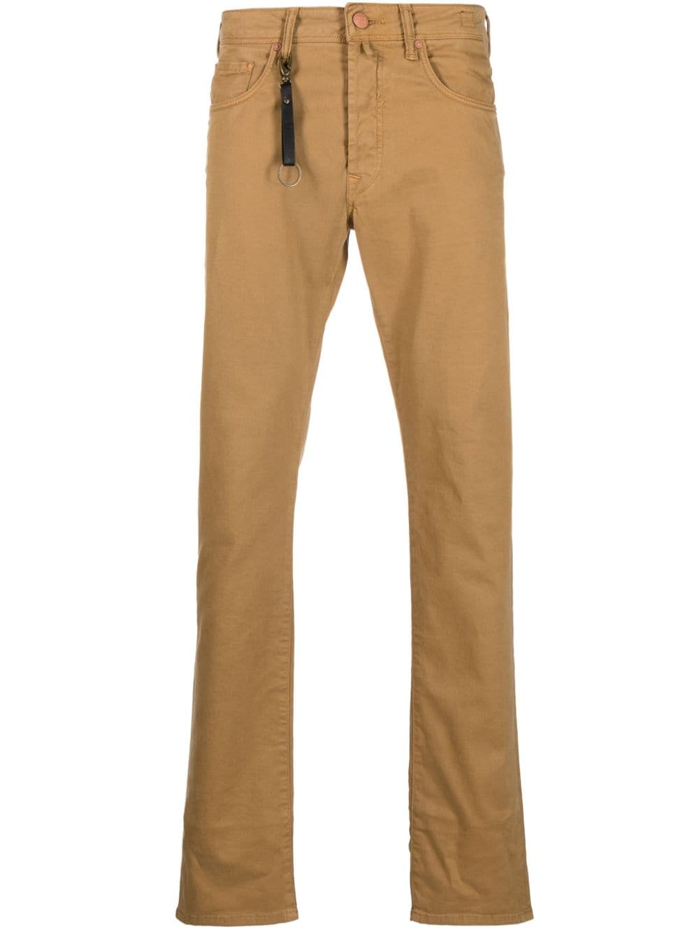 Incotex Low-rise Slim-fit Trousers In Brown