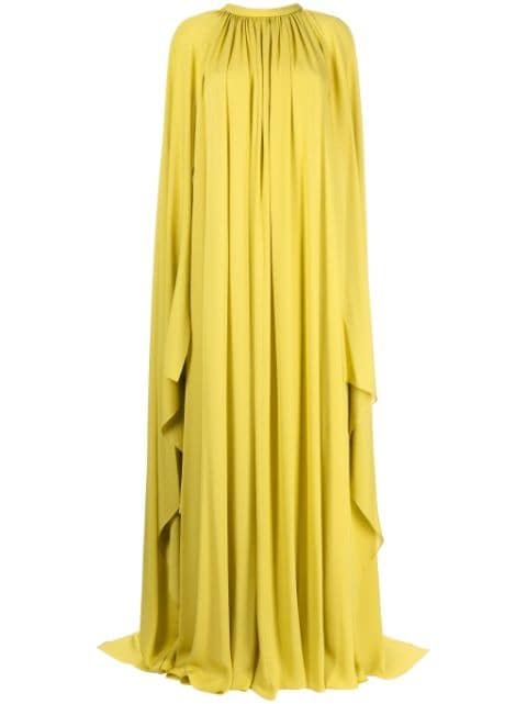 Elie Saab asymmetric draped silk gown