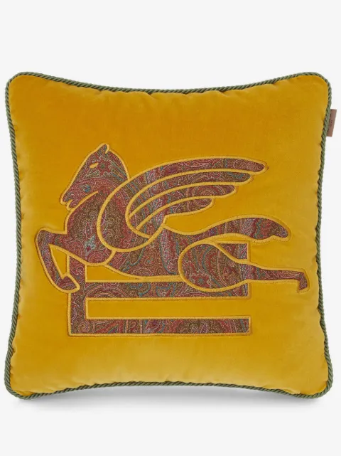 ETRO HOME Pegaso-embroidered paisley-jacquard cushion