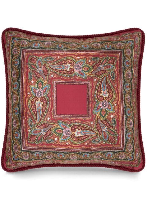 ETRO HOME paisley-print silk cushion