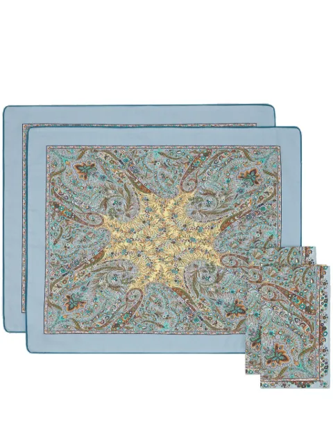 ETRO HOME paisley-pattern cotton placemats and napkins(set of two)