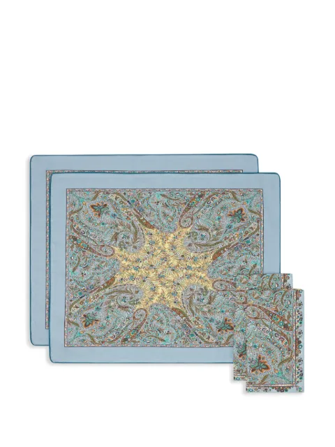 ETRO HOME paisley-pattern cotton placemats and napkins(set of two)