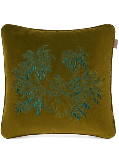 ETRO HOME Amanti-embroidered velvet cushion