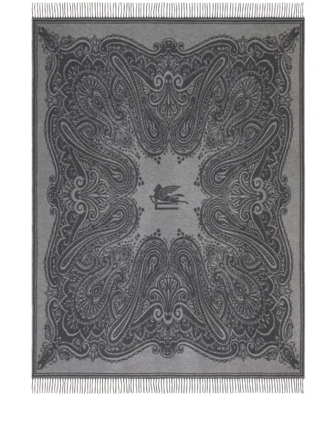 ETRO HOME jacquard wool-blend throw blanket
