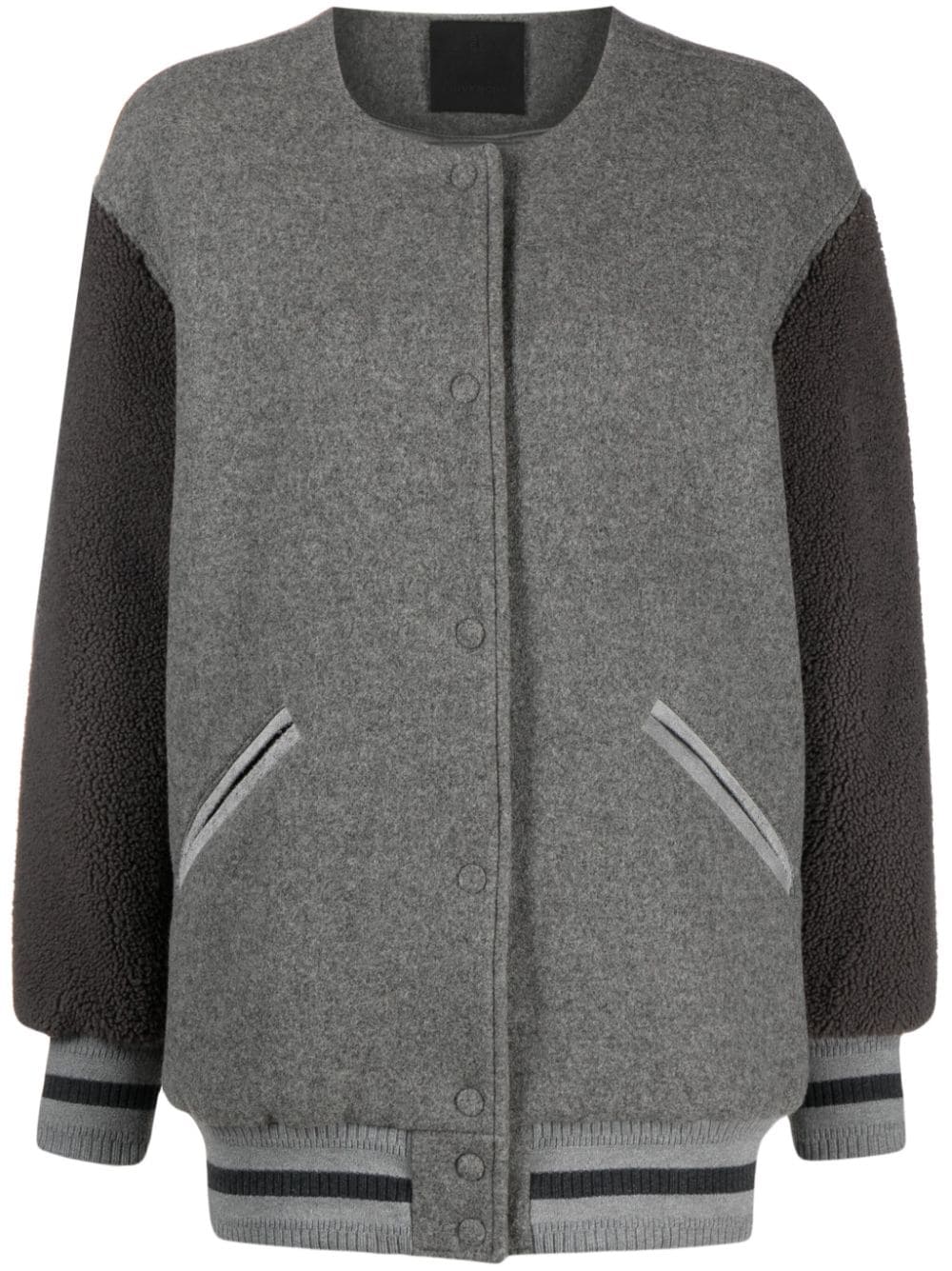 Shop Givenchy Logo-appliqué Wool Bomber Jacket In Grau