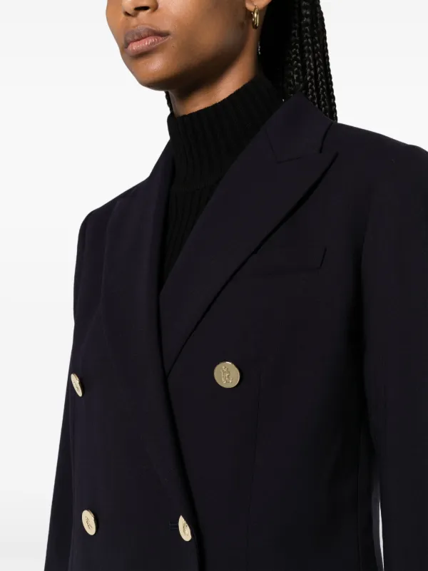 Lauren Ralph Lauren ピークドラペル ダブルジャケット | ブルー Lauren Ralph Lauren ピークドラペル ダブルジャケット | ブルー