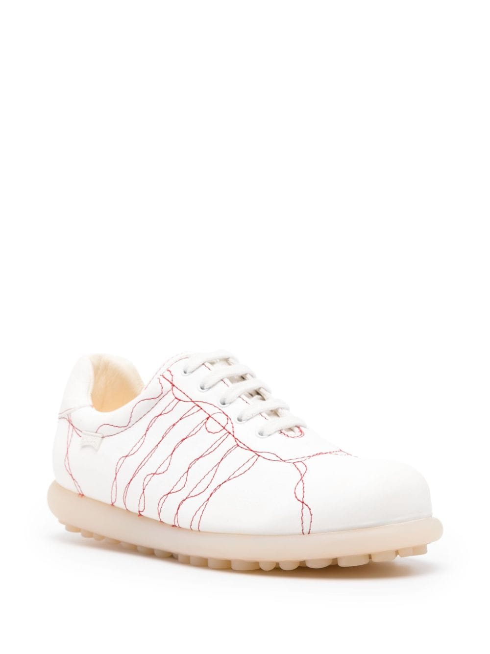 Shop Camper Pelotas Ariel Decorative-stitching Sneakers In Nude