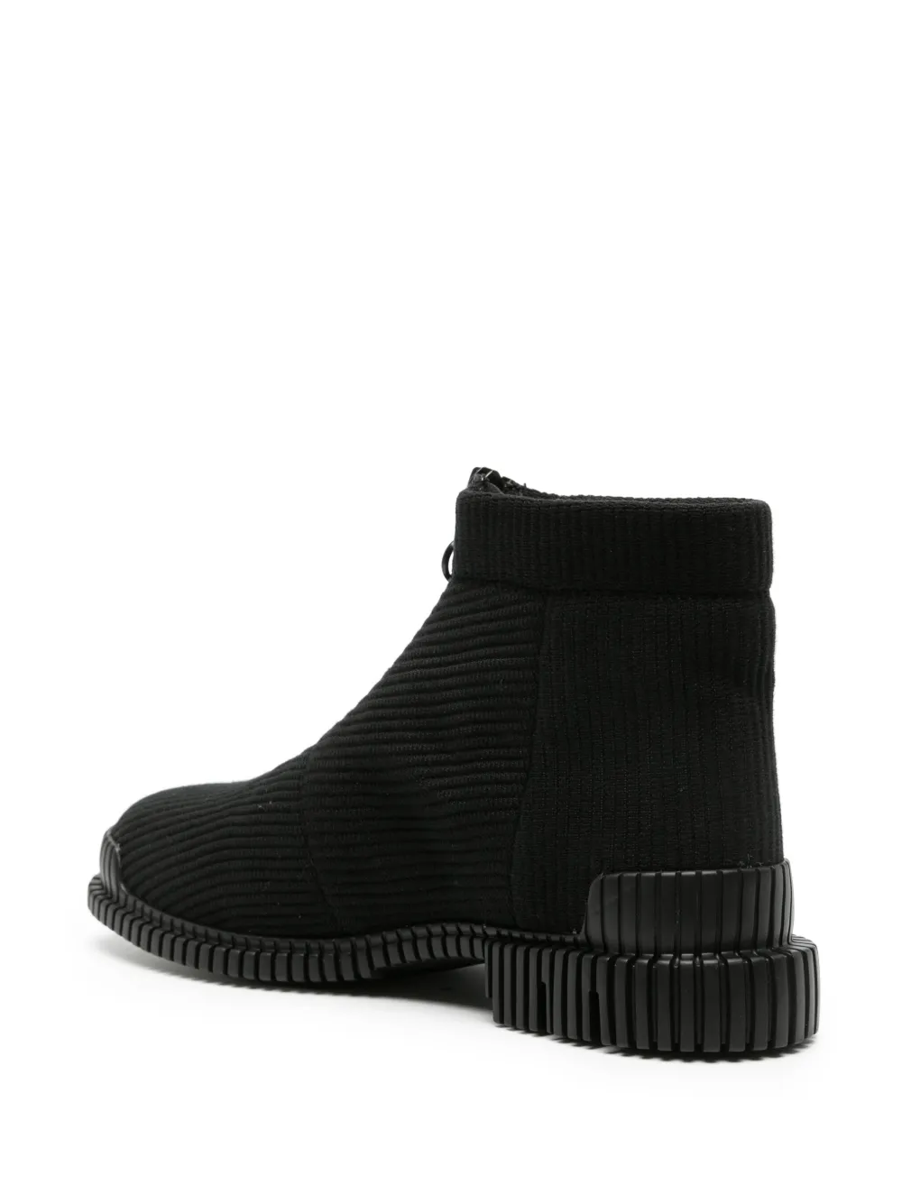 Shop Camper Pix Ribbed-texture Ankle-lenght Boots In Black