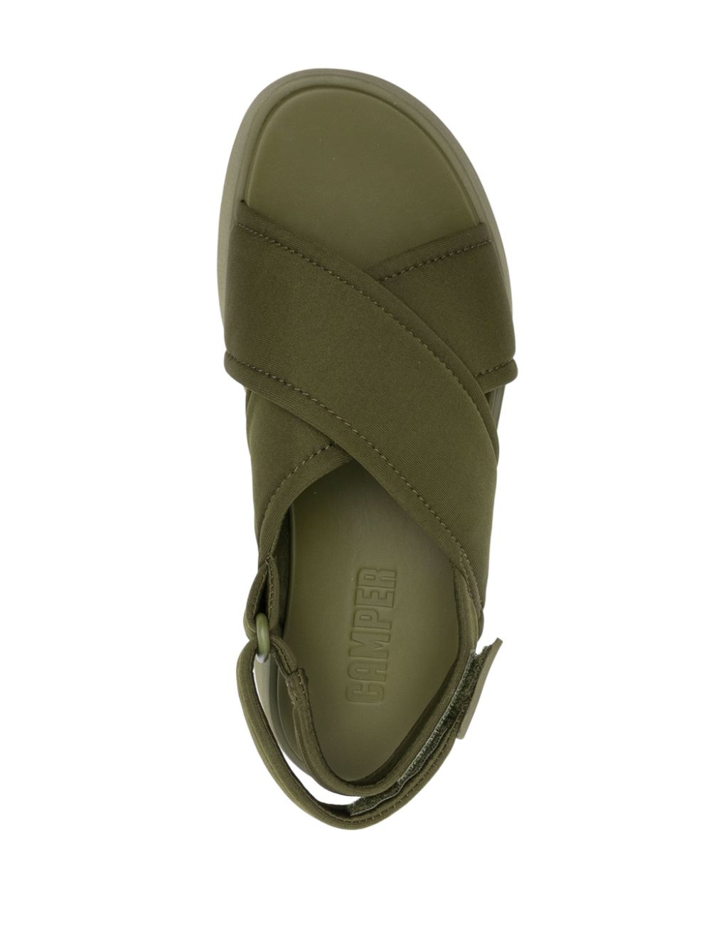 Shop Camper Tasha Crossover-strap Sandals In 绿色