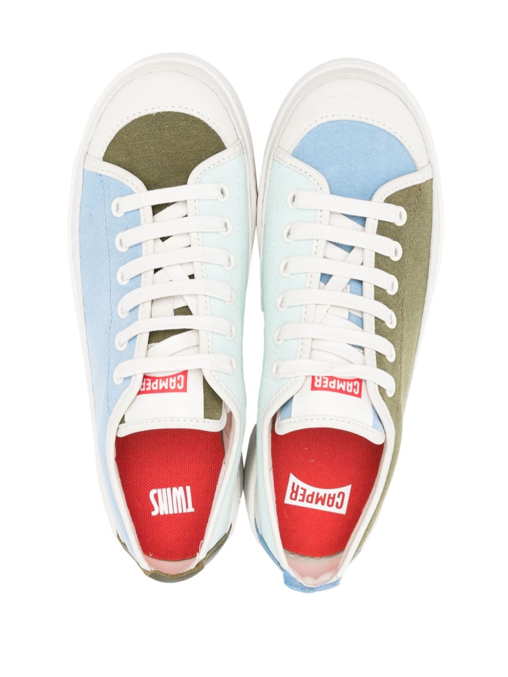 Shop Camper Runner Up Twins Panelled Sneakers In Green