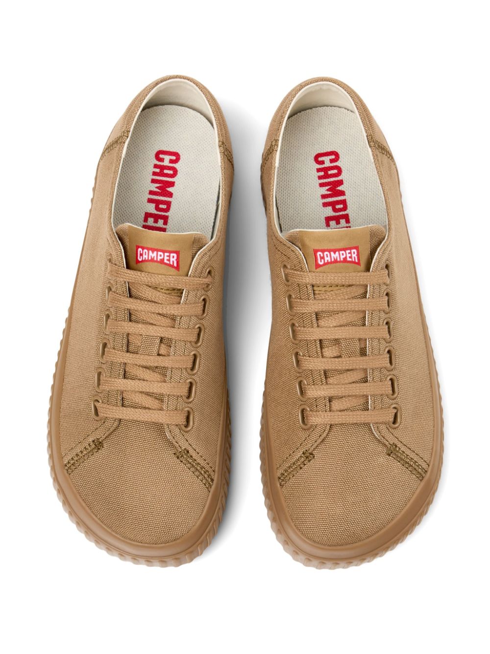 Shop Camper Peu Roda Logo-appliqué Sneakers In Brown