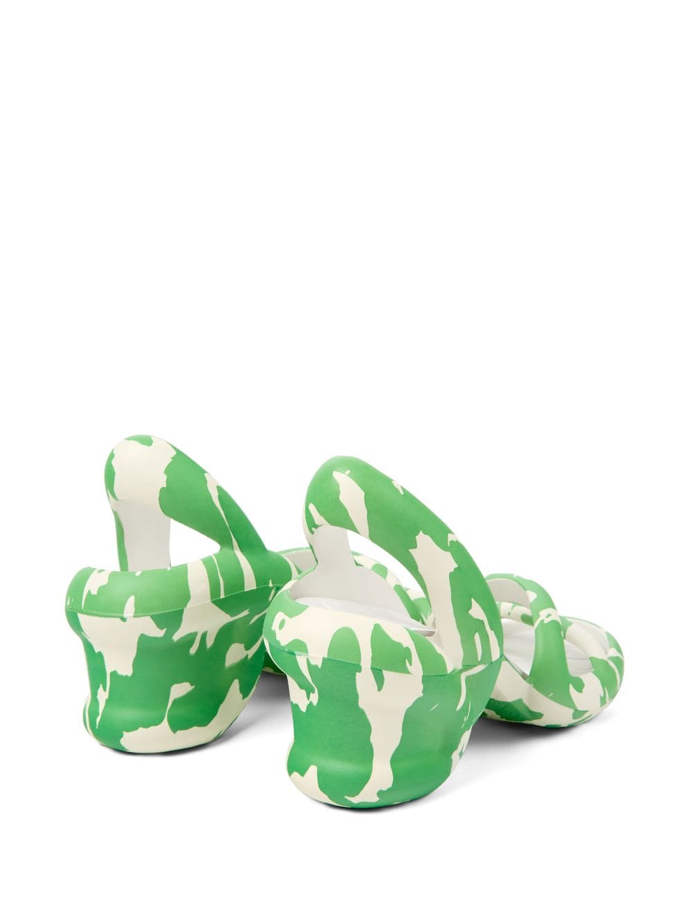 Shop Camper Korabah 80mm Two-tone Sandals In Green
