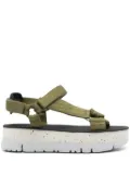 Camper Oruga Up 42mm touch-strap flatform sandals - Green