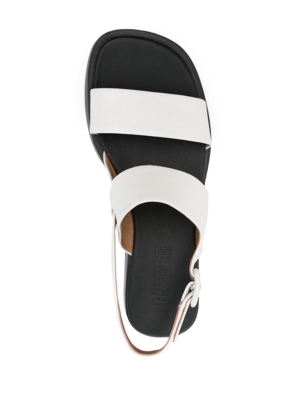 Shop Camper Dana Double-strap Sandals In White