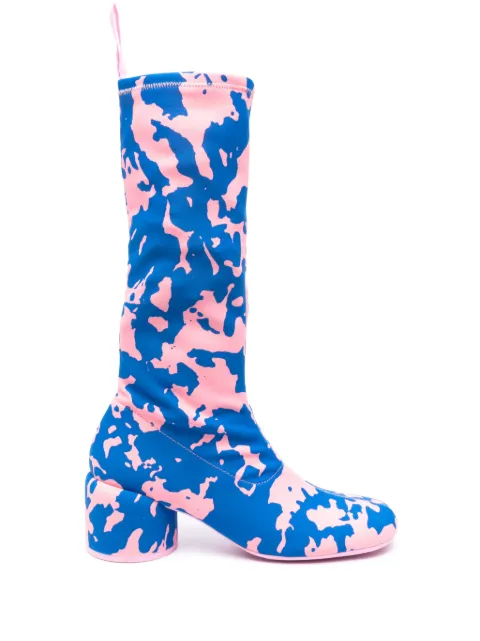 Camper Niki 65mm paint-splatter boots