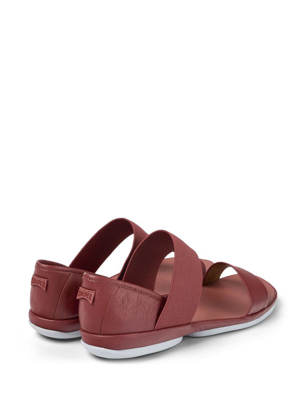 Shop Camper Right Nina Leather Sandals In Red