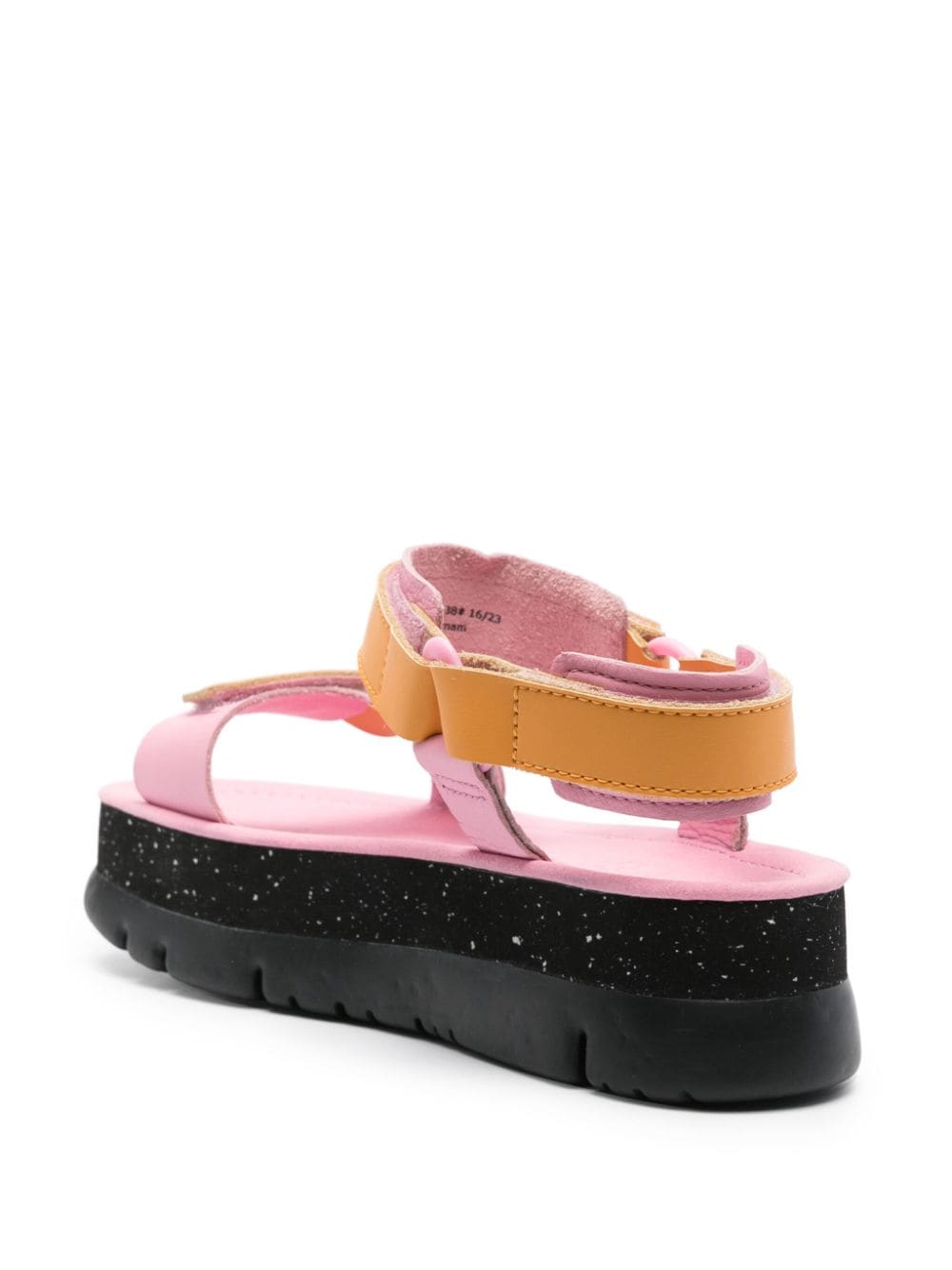 Shop Camper Oruga Up Platform Leather Sandals In Pink