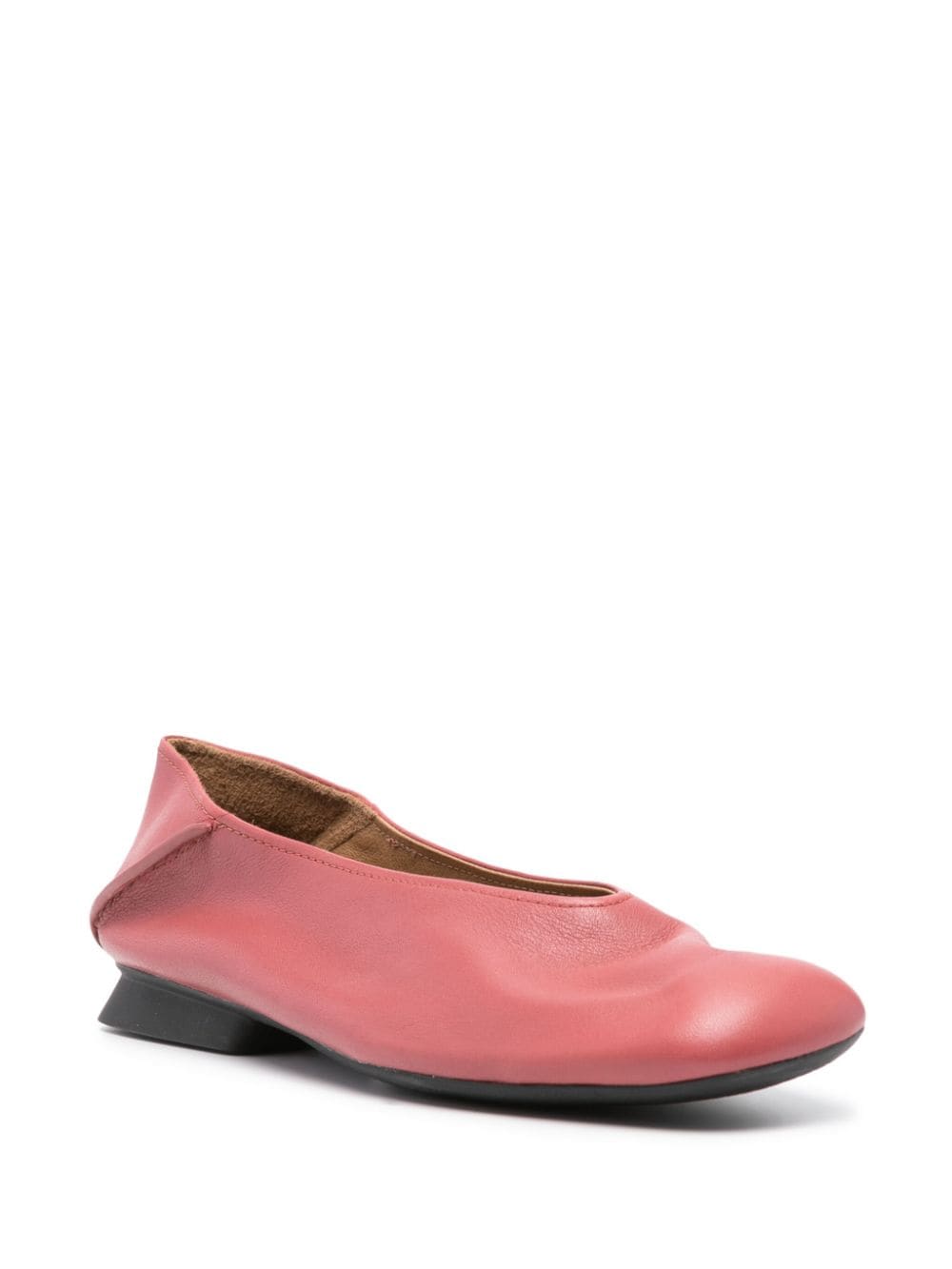 Shop Camper Casi Myra Leather Ballerina Shoes In Red