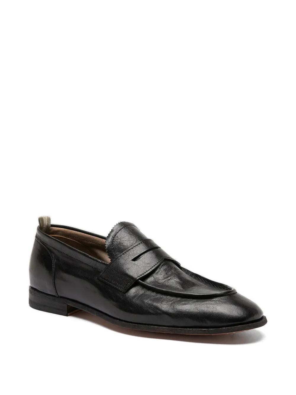 Officine Creative Solitude 001 leren loafers Zwart