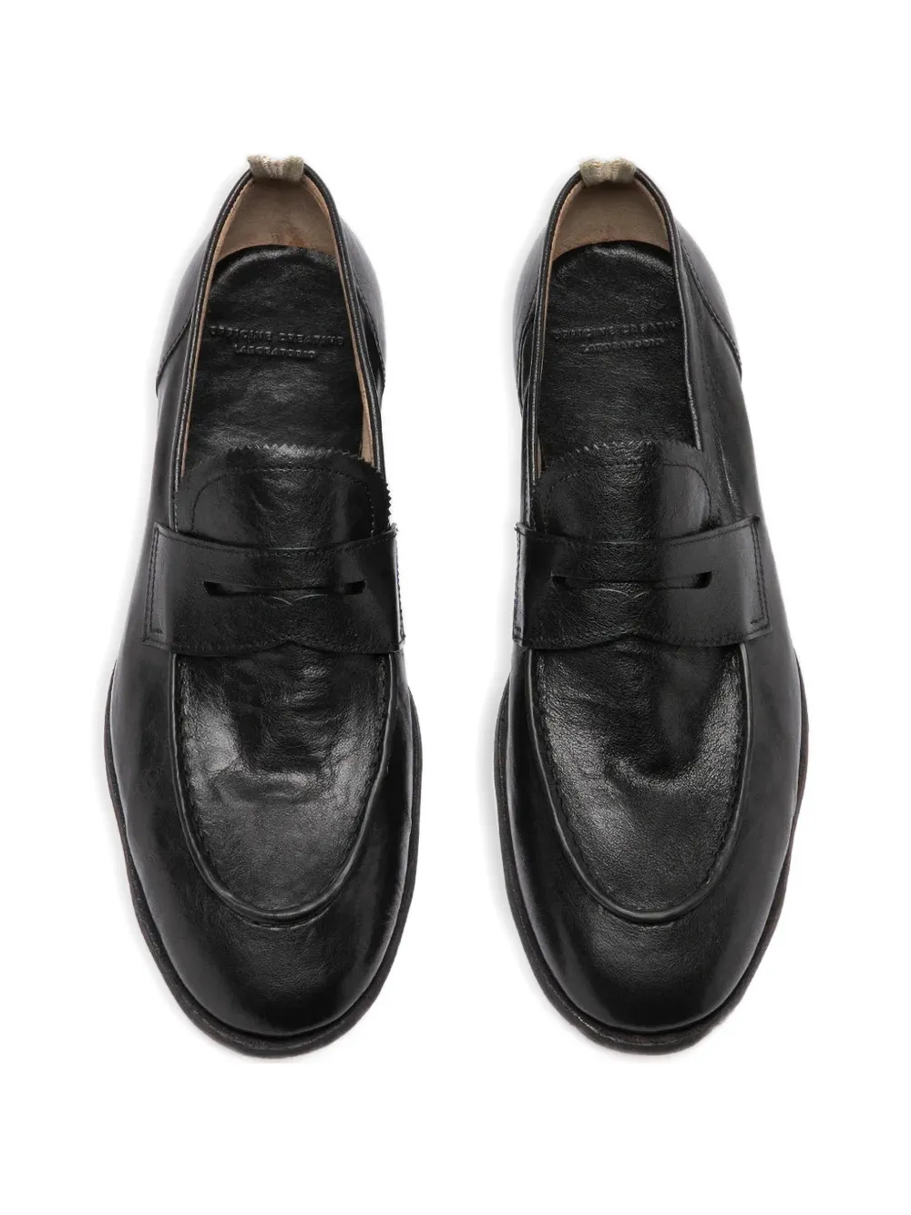 Officine Creative Solitude 001 leren loafers Zwart