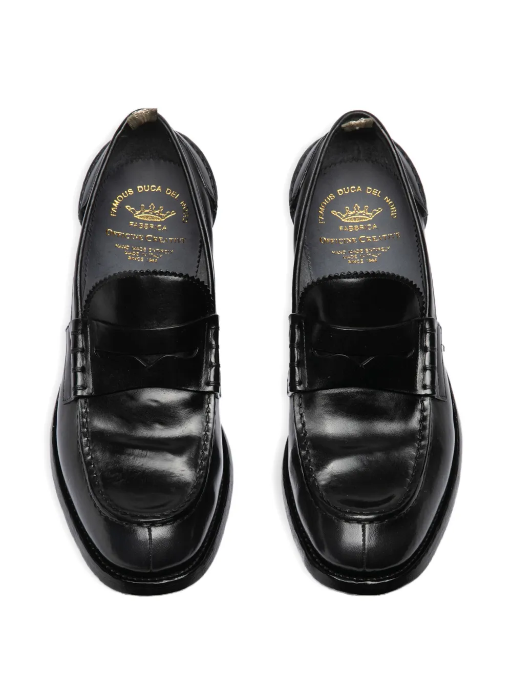 Officine Creative Leren loafers Zwart