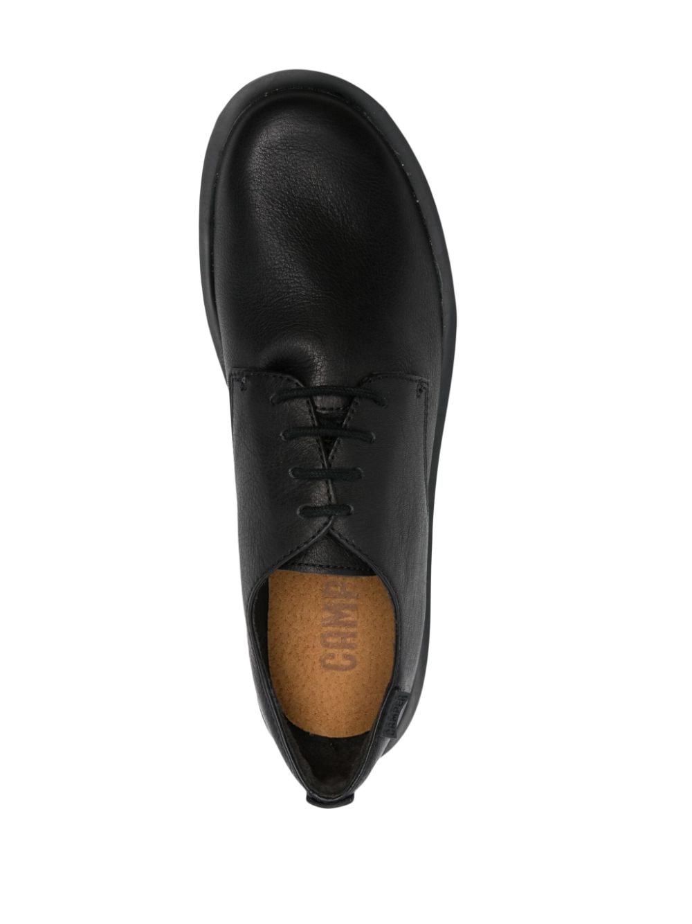 Shop Camper Wagon Leather Derby Shoes In Black