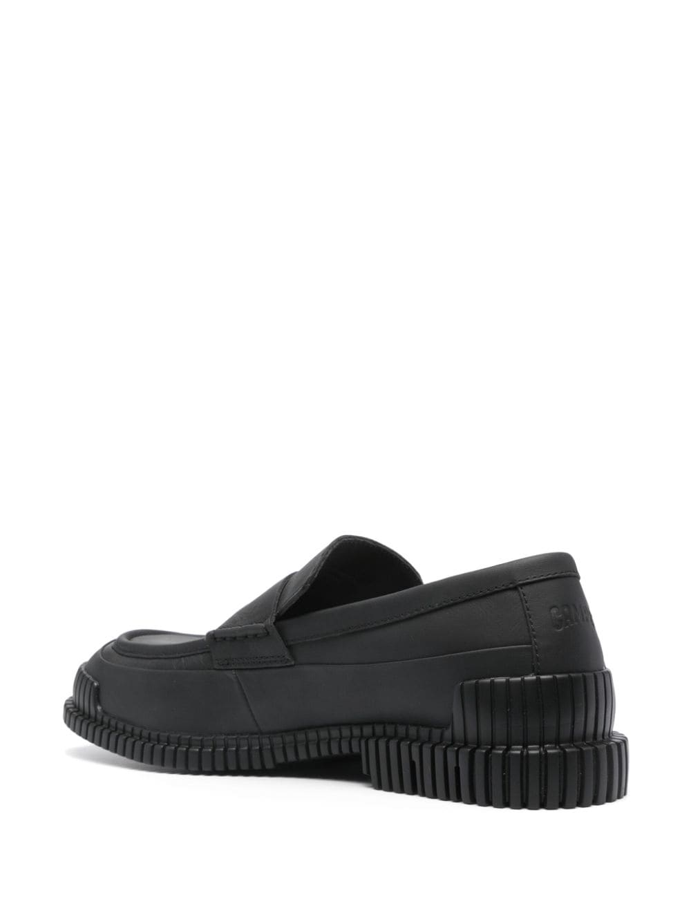 Shop Camper Pix Leather Loafers In Black