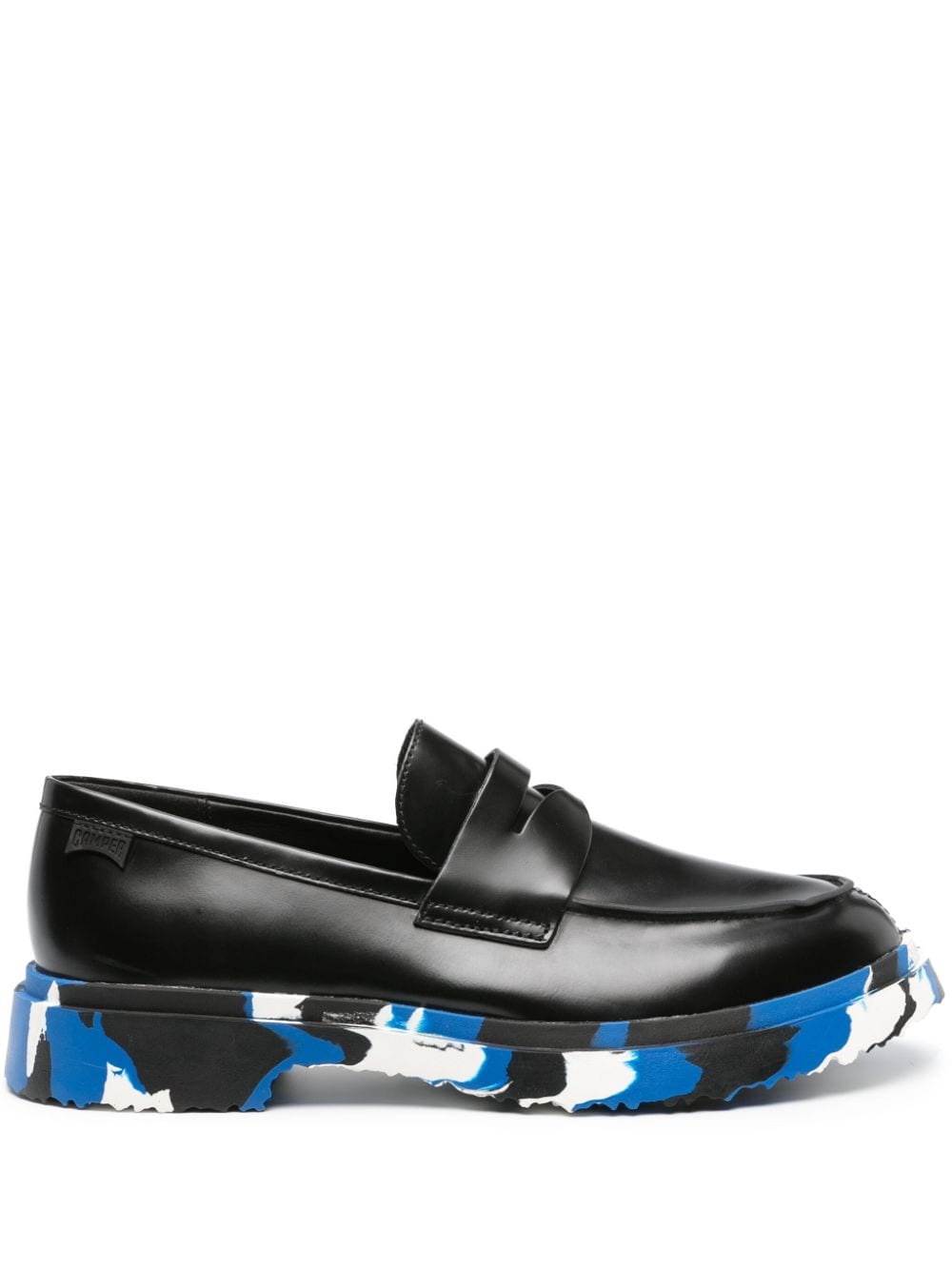 Camper Walden Contrasting-sole Leather Loafers In Black