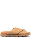 Camper Brutus leather slides - Brown