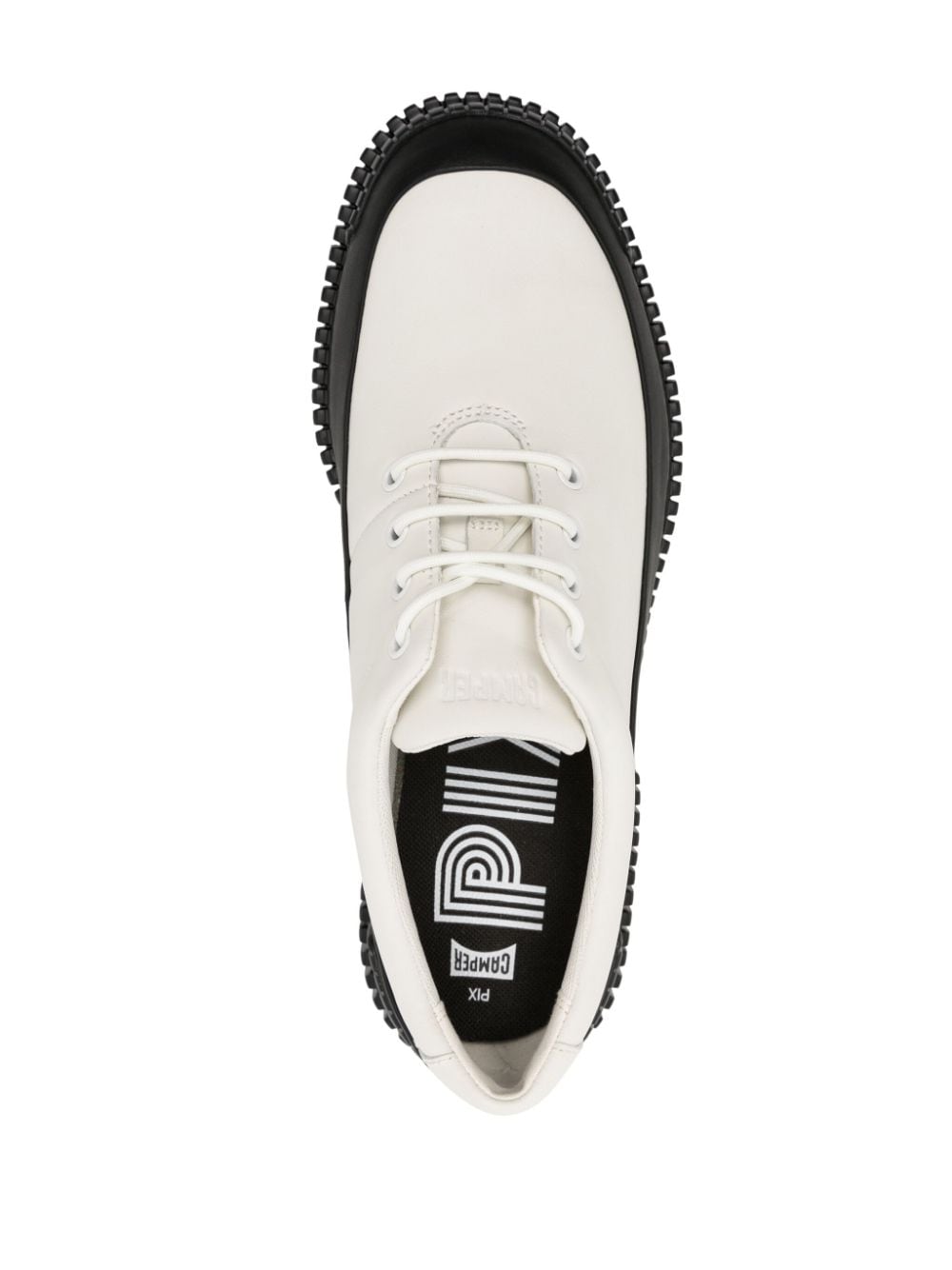 Shop Camper Pix Lace-up Leather Shoes In White