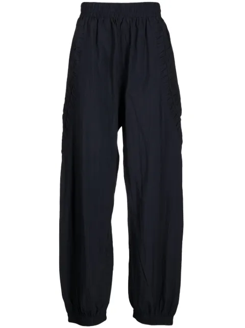 SAGE NATION ruched-detail crinkled track pants