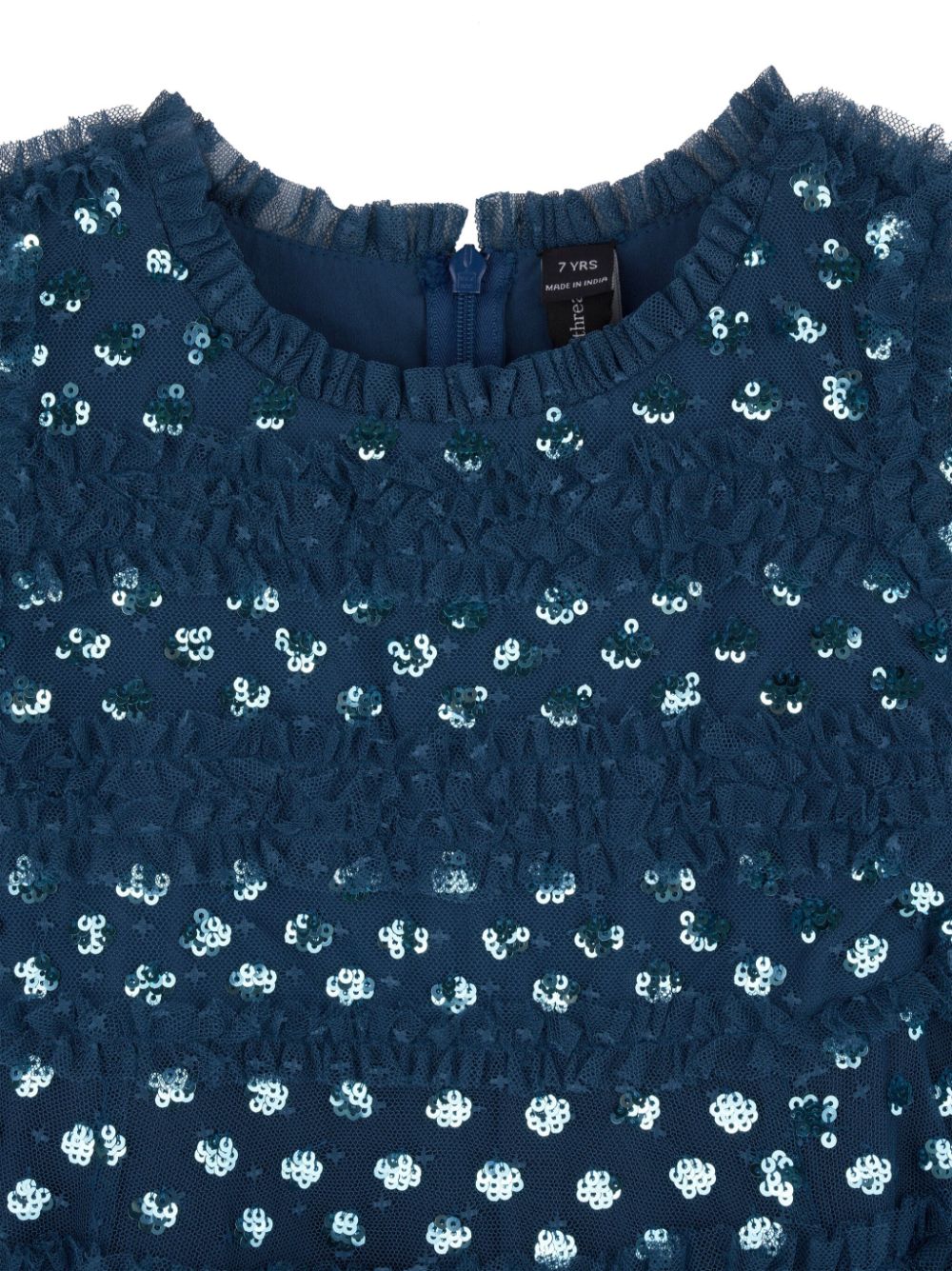 Shop Needle & Thread Dot Shimmer Sequin-embellished Dress In Blue