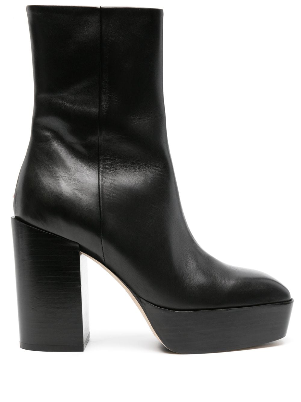 Shop Aeyde Berlin 110mm Leather Ankle Boot In Black