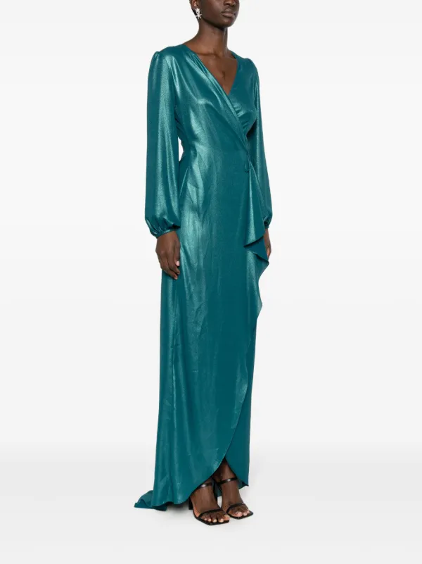 Parlor Crush Wrap Maxi Dress - Blue