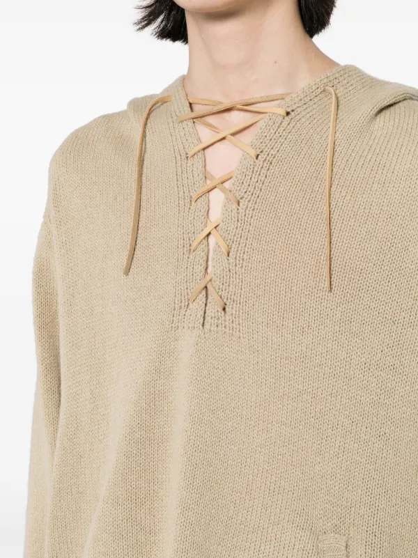 Undercover レースアップ パーカー | ブラウン | FARFETCH JP 