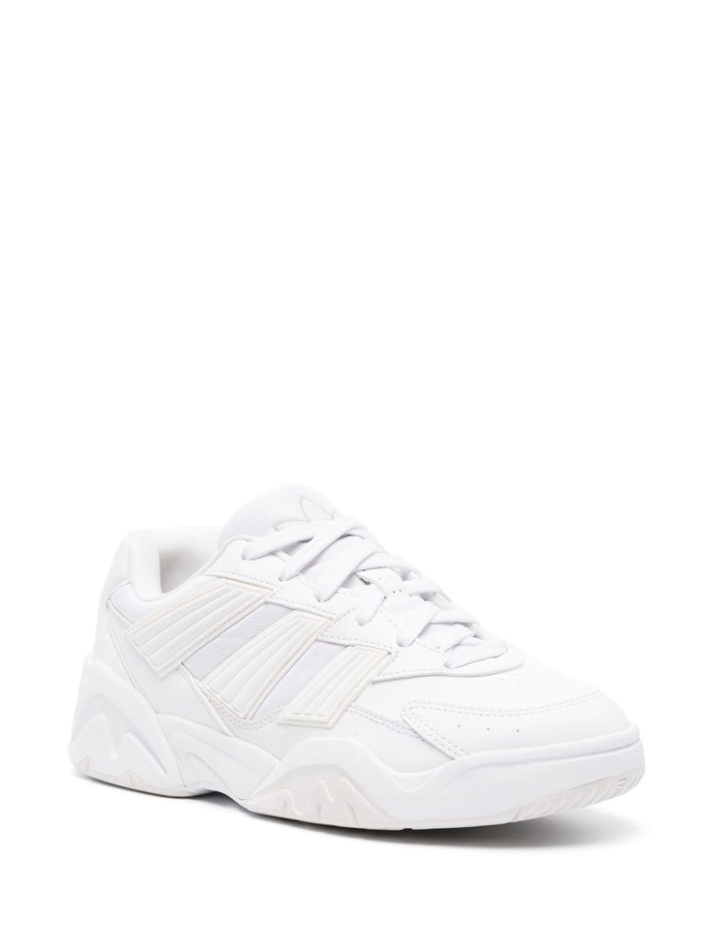 Shop Adidas Originals Court Magnetic Panelled Chunky Sneakers In White