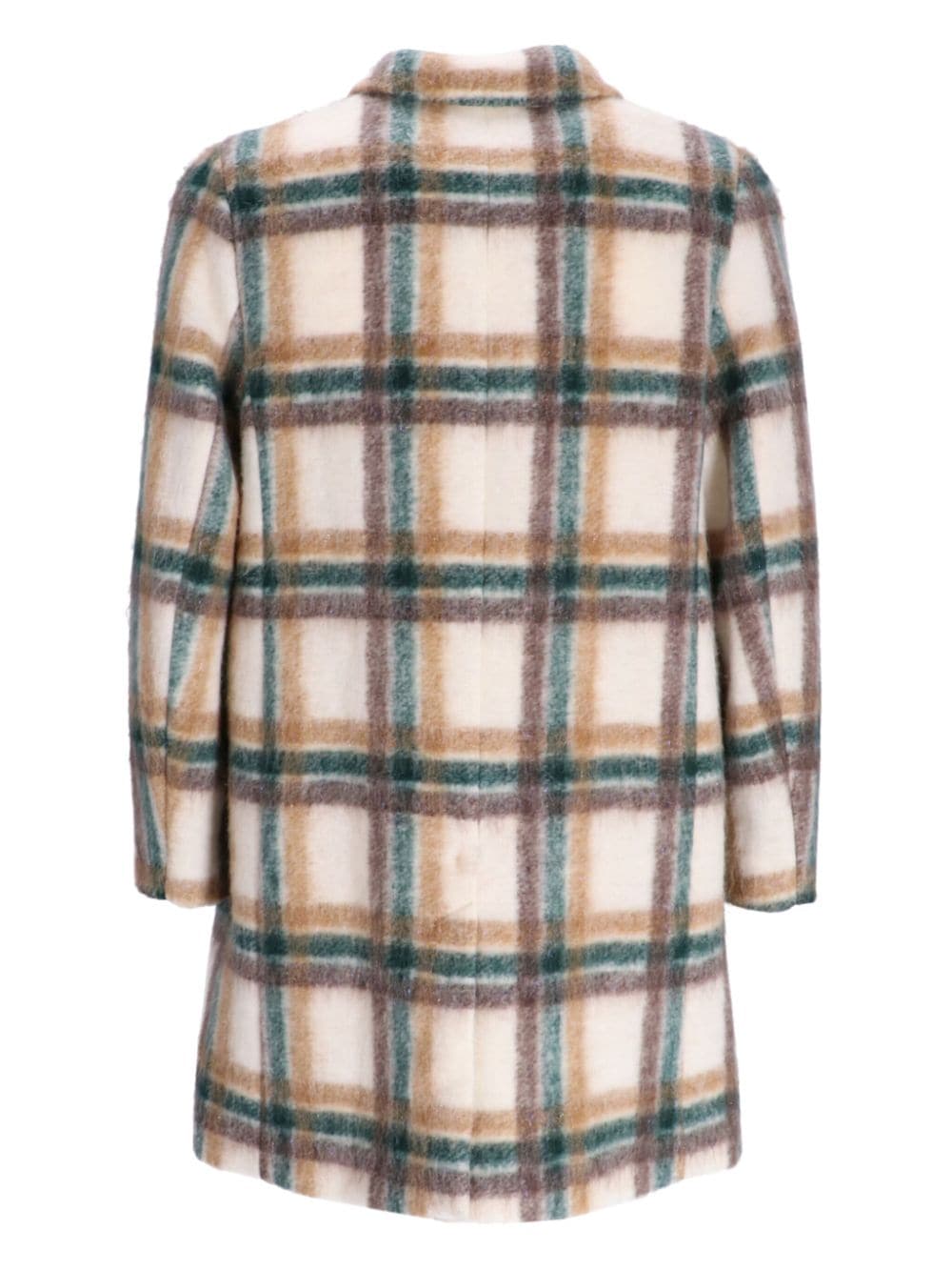 BOSS plaid-check double-breasted coat - Beige