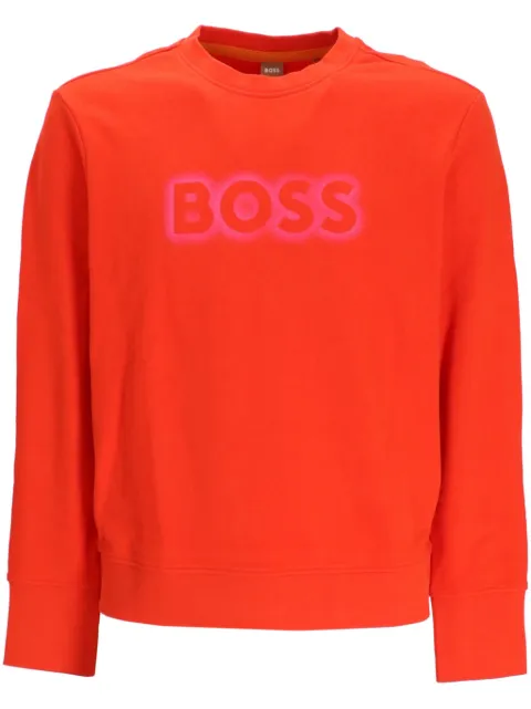 BOSS logo-print jersey sweatshirt