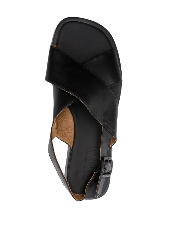 Camper Dana Leather Slingback Sandals | Black | FARFETCH