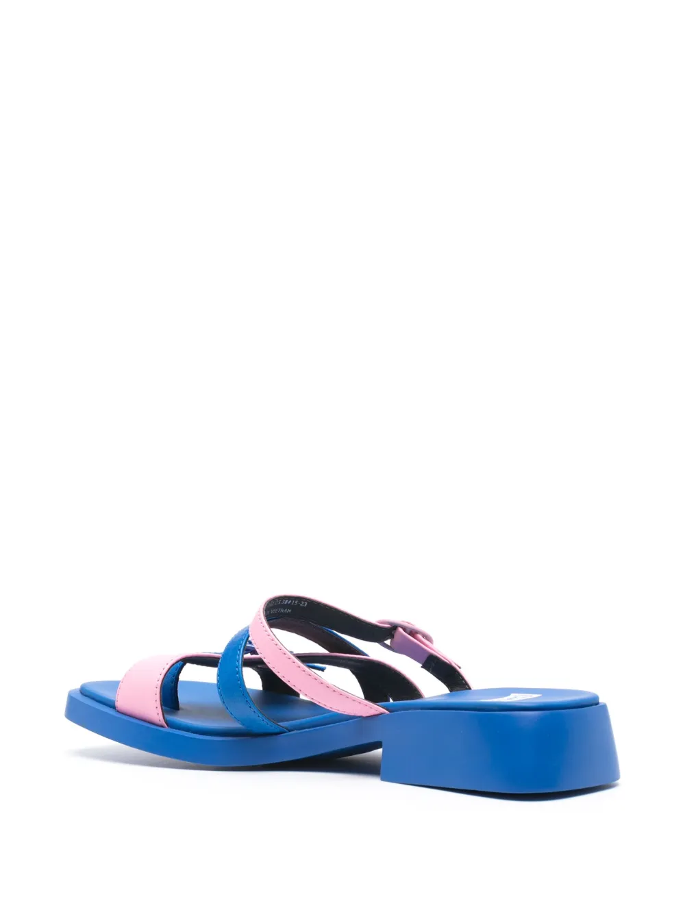 Shop Camper Dana Twins 30mm Two-tone Leather Sandals In Blue