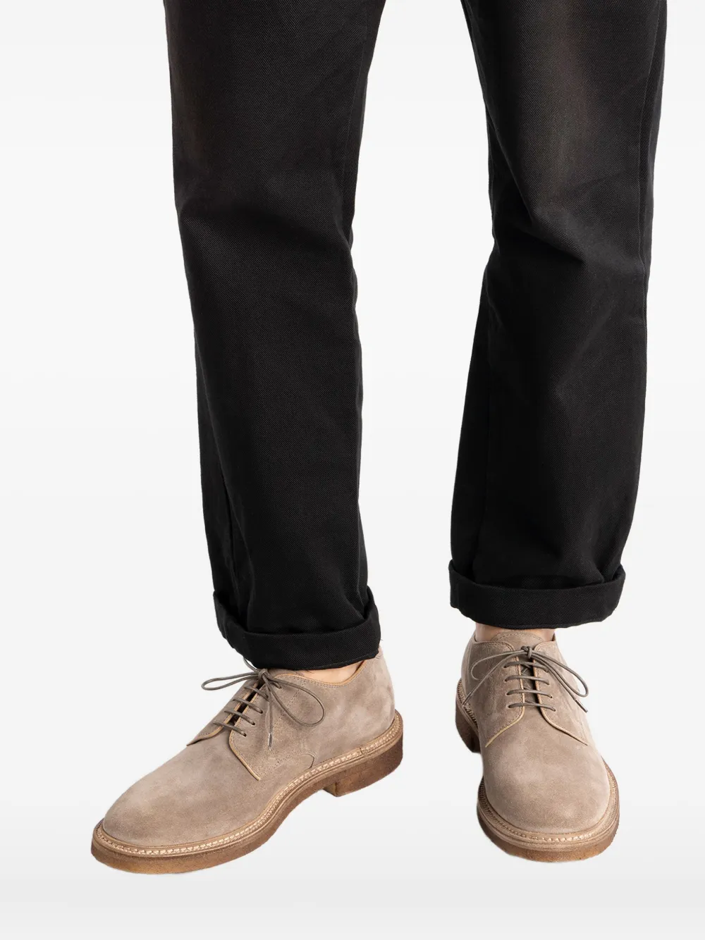 Officine Creative Suède derby schoenen Beige