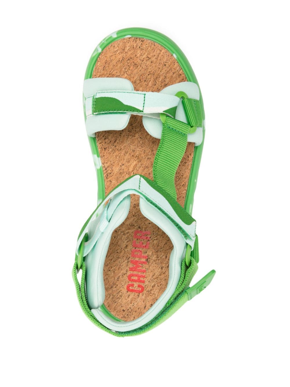 Shop Camper Pelotas Flota Touch-strap Sandals In Green