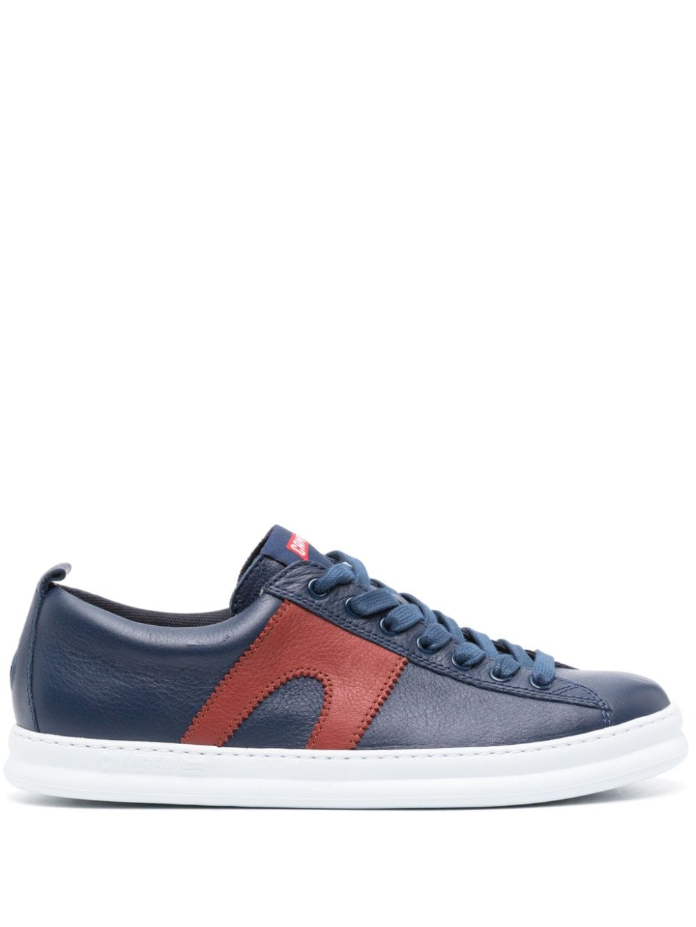Camper Runner Panelled Leather Trainers In Blue
