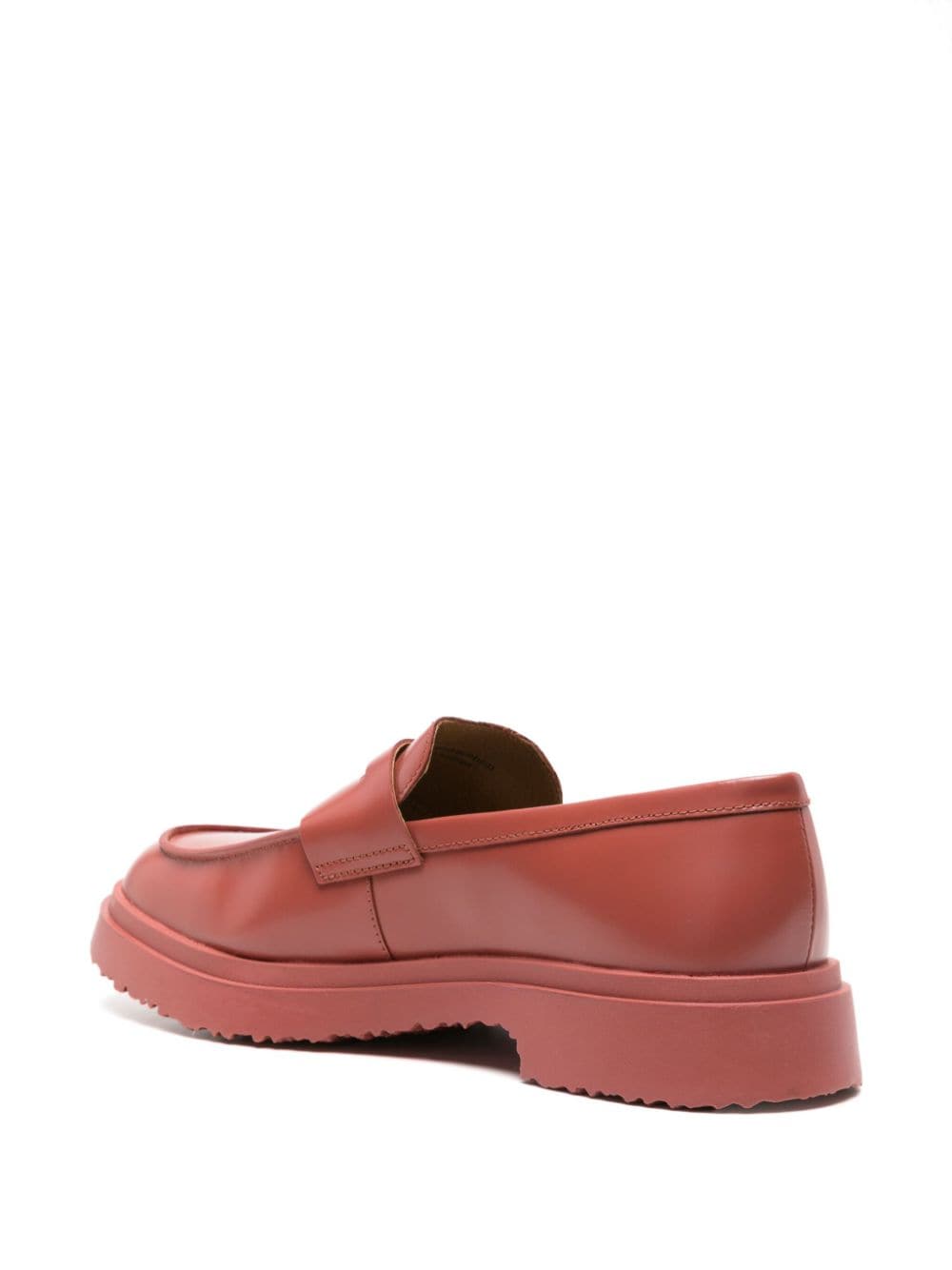 Shop Camper Walden Penny-slot Leather Loafers In Red
